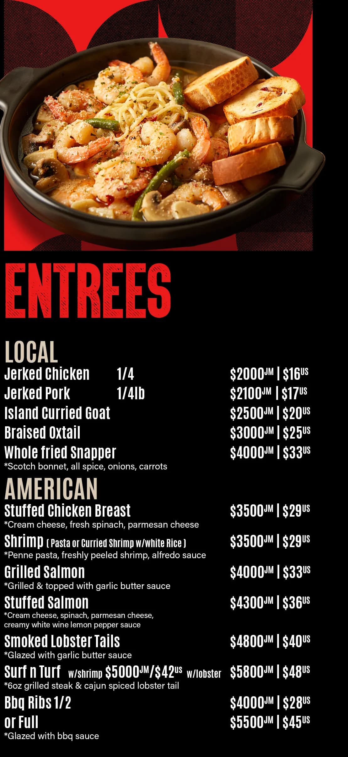 Plantation Smokehouse menu page 2