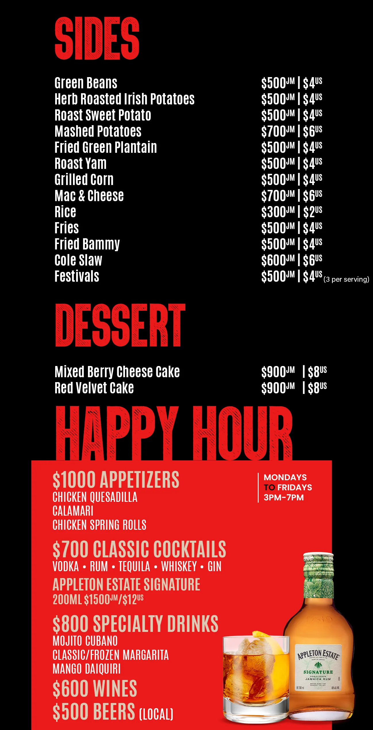 Plantation Smokehouse menu page 4